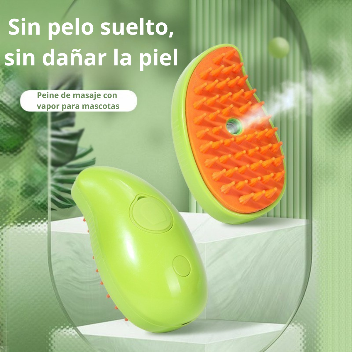 Cepillo de Vapor 3 en 1 para Mascotas