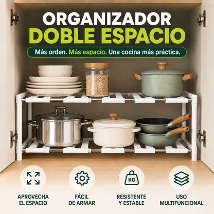 Recupera el espacio de tu casa en minutos — Organizador 2 niveles